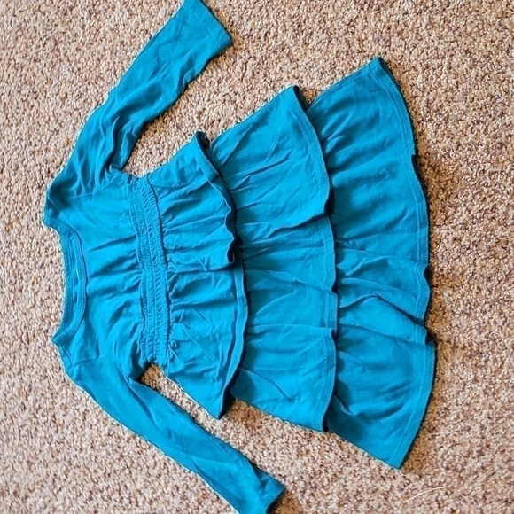 𝅺old Navy teal ruffled dress 12- 18 mo - Picture 1 of 5